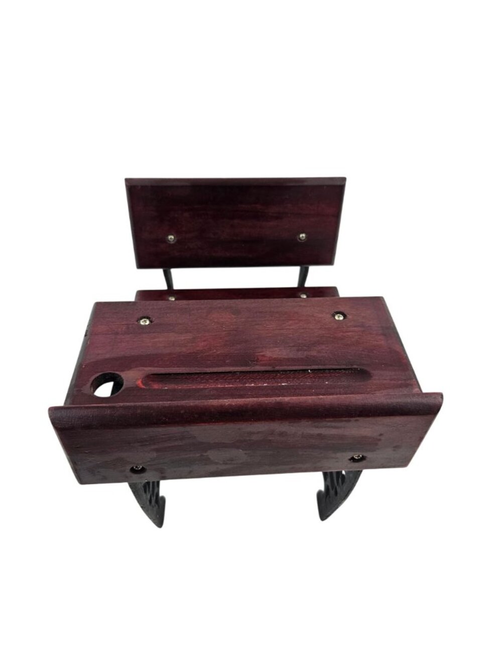 Heirloom Classics Nicole Reproduction Dollhouse School Desk Mini Wood Cast Iron - Picture 2 of 9